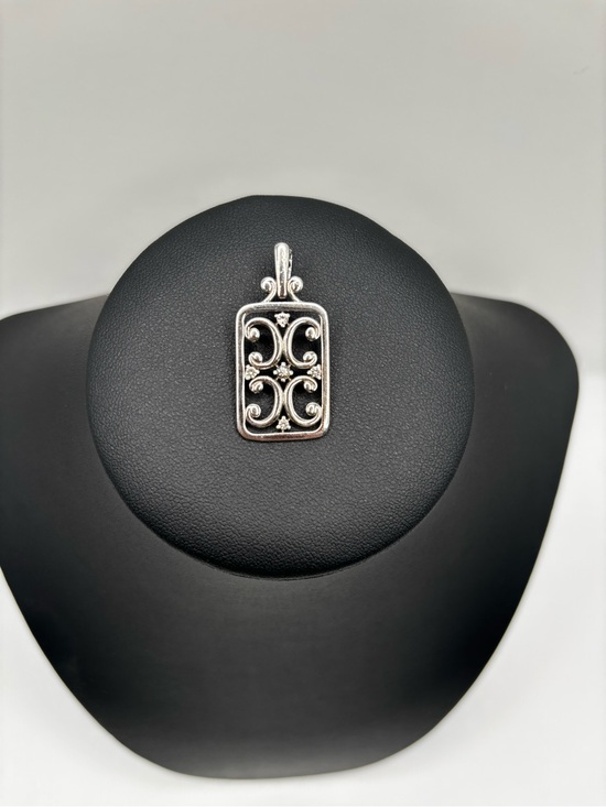 Monica Rich Kosann Jewelry - MONICA RICH KOSANN STERLING SILVER GATE LOCKET W/ SAPPHIRE- PENDANT ONLY